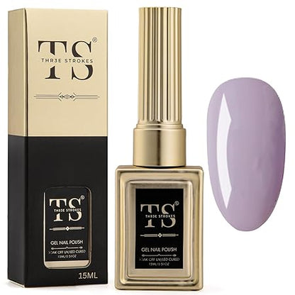 GV189 THR3E STROKES Professional UV Gel Nail Polish, HEMA-FREE Lasts Upto 21 Days, Super Glossy Finish, Non-Chipping, Non-Smudging, Quick Drying Nail Polish,15 ml (15ML)