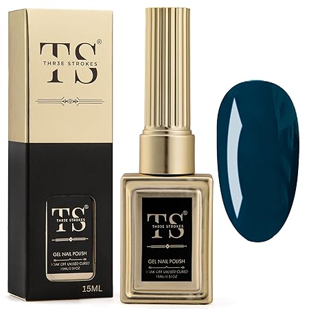 GV189 THR3E STROKES Professional UV Gel Nail Polish, HEMA-FREE Lasts Upto 21 Days, Super Glossy Finish, Non-Chipping, Non-Smudging, Quick Drying Nail Polish,15 ml (15ML)