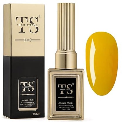 GV189 THR3E STROKES Professional UV Gel Nail Polish, HEMA-FREE Lasts Upto 21 Days, Super Glossy Finish, Non-Chipping, Non-Smudging, Quick Drying Nail Polish,15 ml (15ML)
