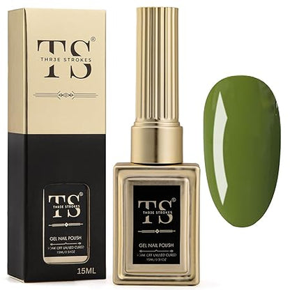 GV189 THR3E STROKES Professional UV Gel Nail Polish, HEMA-FREE Lasts Upto 21 Days, Super Glossy Finish, Non-Chipping, Non-Smudging, Quick Drying Nail Polish,15 ml (15ML)