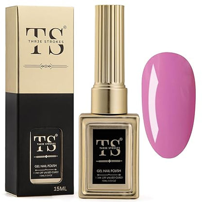 GV189 THR3E STROKES Professional UV Gel Nail Polish, HEMA-FREE Lasts Upto 21 Days, Super Glossy Finish, Non-Chipping, Non-Smudging, Quick Drying Nail Polish,15 ml (15ML)