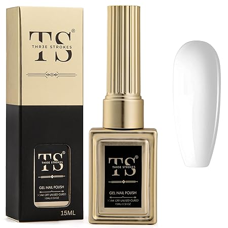 GV189 THR3E STROKES Professional UV Gel Nail Polish, HEMA-FREE Lasts Upto 21 Days, Super Glossy Finish, Non-Chipping, Non-Smudging, Quick Drying Nail Polish,15 ml (15ML)