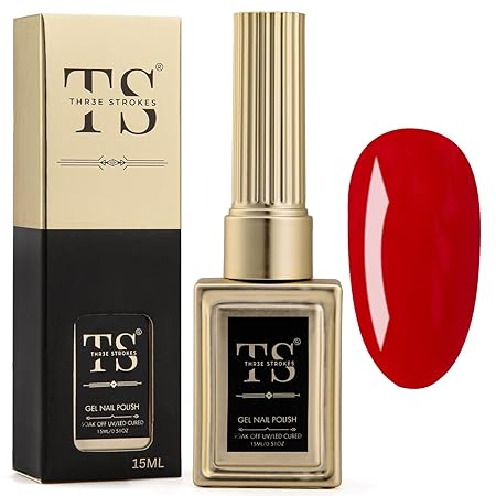GV189 THR3E STROKES Professional UV Gel Nail Polish, HEMA-FREE Lasts Upto 21 Days, Super Glossy Finish, Non-Chipping, Non-Smudging, Quick Drying Nail Polish,15 ml (15ML)
