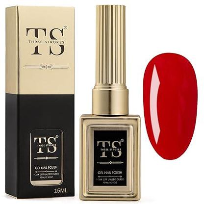 GV189 THR3E STROKES Professional UV Gel Nail Polish, HEMA-FREE Lasts Upto 21 Days, Super Glossy Finish, Non-Chipping, Non-Smudging, Quick Drying Nail Polish,15 ml (15ML)