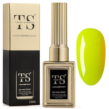 GV189 THR3E STROKES Professional UV Gel Nail Polish, HEMA-FREE Lasts Upto 21 Days, Super Glossy Finish, Non-Chipping, Non-Smudging, Quick Drying Nail Polish,15 ml (15ML)