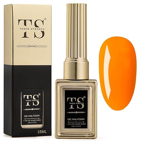 GV189 THR3E STROKES Professional UV Gel Nail Polish, HEMA-FREE Lasts Upto 21 Days, Super Glossy Finish, Non-Chipping, Non-Smudging, Quick Drying Nail Polish,15 ml (15ML)
