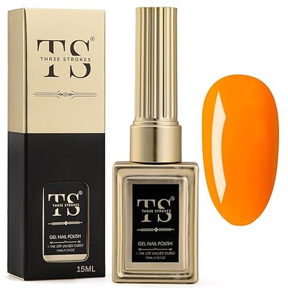 GV189 THR3E STROKES Professional UV Gel Nail Polish, HEMA-FREE Lasts Upto 21 Days, Super Glossy Finish, Non-Chipping, Non-Smudging, Quick Drying Nail Polish,15 ml (15ML)