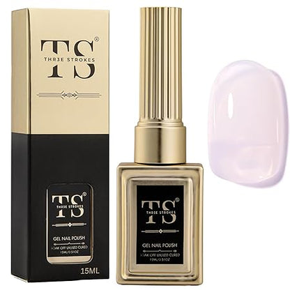 GV189 THR3E STROKES Professional UV Gel Nail Polish, HEMA-FREE Lasts Upto 21 Days, Super Glossy Finish, Non-Chipping, Non-Smudging, Quick Drying Nail Polish,15 ml (15ML)