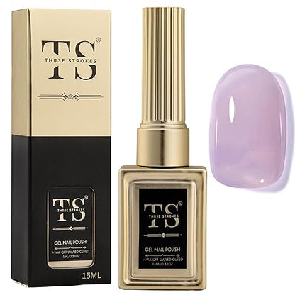 GV189 THR3E STROKES Professional UV Gel Nail Polish, HEMA-FREE Lasts Upto 21 Days, Super Glossy Finish, Non-Chipping, Non-Smudging, Quick Drying Nail Polish,15 ml (15ML)