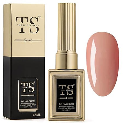 GV189 THR3E STROKES Professional UV Gel Nail Polish, HEMA-FREE Lasts Upto 21 Days, Super Glossy Finish, Non-Chipping, Non-Smudging, Quick Drying Nail Polish,15 ml (15ML)
