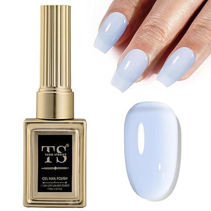 GV189 THR3E STROKES Professional UV Gel Nail Polish, HEMA-FREE Lasts Upto 21 Days, Super Glossy Finish, Non-Chipping, Non-Smudging, Quick Drying Nail Polish,15 ml (15ML)