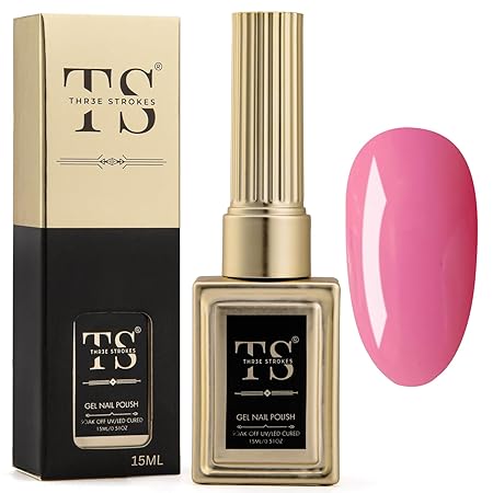 GV189 THR3E STROKES Professional UV Gel Nail Polish, HEMA-FREE Lasts Upto 21 Days, Super Glossy Finish, Non-Chipping, Non-Smudging, Quick Drying Nail Polish,15 ml (15ML)