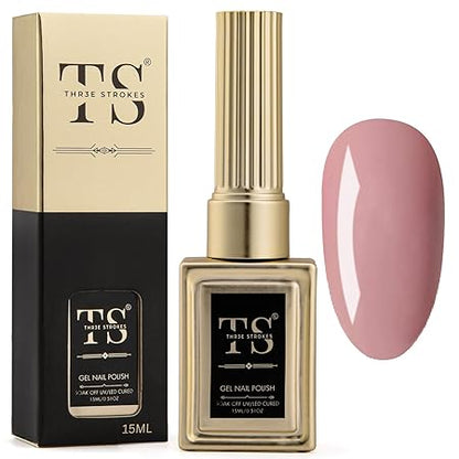 GV189 THR3E STROKES Professional UV Gel Nail Polish, HEMA-FREE Lasts Upto 21 Days, Super Glossy Finish, Non-Chipping, Non-Smudging, Quick Drying Nail Polish,15 ml (15ML)