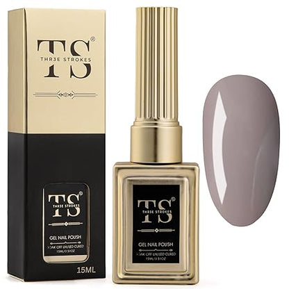 GV189 THR3E STROKES Professional UV Gel Nail Polish, HEMA-FREE Lasts Upto 21 Days, Super Glossy Finish, Non-Chipping, Non-Smudging, Quick Drying Nail Polish,15 ml (15ML)