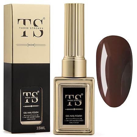 GV189 THR3E STROKES Professional UV Gel Nail Polish, HEMA-FREE Lasts Upto 21 Days, Super Glossy Finish, Non-Chipping, Non-Smudging, Quick Drying Nail Polish,15 ml (15ML)