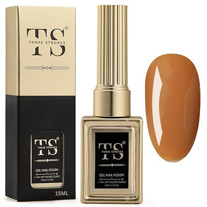 GV189 THR3E STROKES Professional UV Gel Nail Polish, HEMA-FREE Lasts Upto 21 Days, Super Glossy Finish, Non-Chipping, Non-Smudging, Quick Drying Nail Polish,15 ml (15ML)