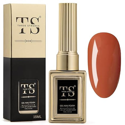 GV189 THR3E STROKES Professional UV Gel Nail Polish, HEMA-FREE Lasts Upto 21 Days, Super Glossy Finish, Non-Chipping, Non-Smudging, Quick Drying Nail Polish,15 ml (15ML)