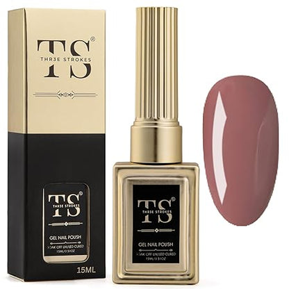 GV189 THR3E STROKES Professional UV Gel Nail Polish, HEMA-FREE Lasts Upto 21 Days, Super Glossy Finish, Non-Chipping, Non-Smudging, Quick Drying Nail Polish,15 ml (15ML)