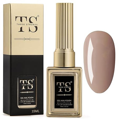 GV189 THR3E STROKES Professional UV Gel Nail Polish, HEMA-FREE Lasts Upto 21 Days, Super Glossy Finish, Non-Chipping, Non-Smudging, Quick Drying Nail Polish,15 ml (15ML)