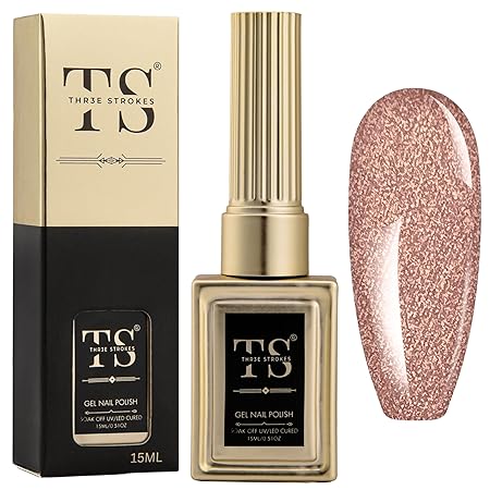 GV189 THR3E STROKES Professional UV Gel Nail Polish, HEMA-FREE Lasts Upto 21 Days, Super Glossy Finish, Non-Chipping, Non-Smudging, Quick Drying Nail Polish,15 ml (15ML)