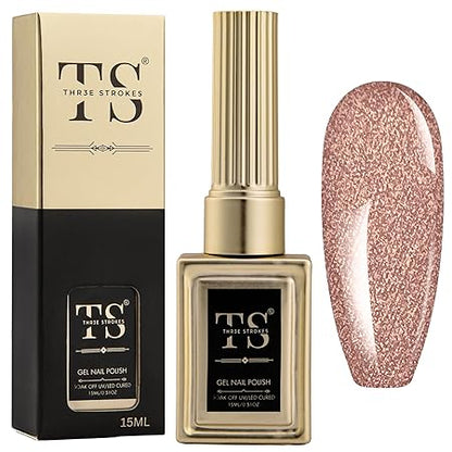 GV189 THR3E STROKES Professional UV Gel Nail Polish, HEMA-FREE Lasts Upto 21 Days, Super Glossy Finish, Non-Chipping, Non-Smudging, Quick Drying Nail Polish,15 ml (15ML)