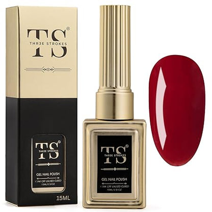 GV189 THR3E STROKES Professional UV Gel Nail Polish, HEMA-FREE Lasts Upto 21 Days, Super Glossy Finish, Non-Chipping, Non-Smudging, Quick Drying Nail Polish,15 ml (15ML)