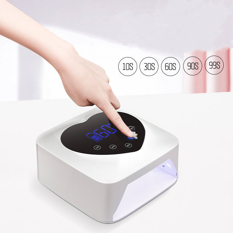 GV1123 UV LED Nail Lamp Cordless 72W Portable Nail Dryer Light Rechargeable UV Light for Gel Nails Polish