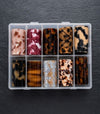 GV1091 Nail Art Transfer Foil Set – Marble, Tortoiseshell & Leopard Print Nail Foils Collection for Gel, Acrylic & DIY Nail Designs (10 Rolls)