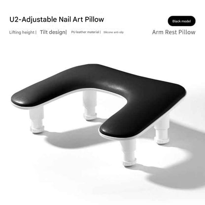 GV901 Adjustable Nail Art Arm Rest Pillow – Professional PU Leather Manicure Hand Rest Cushion with Height & Tilt Design