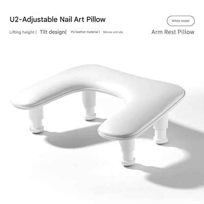 GV901 Adjustable Nail Art Arm Rest Pillow – Professional PU Leather Manicure Hand Rest Cushion with Height & Tilt Design