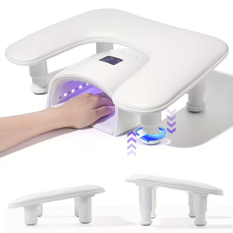 GV901 Adjustable Nail Art Arm Rest Pillow – Professional PU Leather Manicure Hand Rest Cushion with Height & Tilt Design