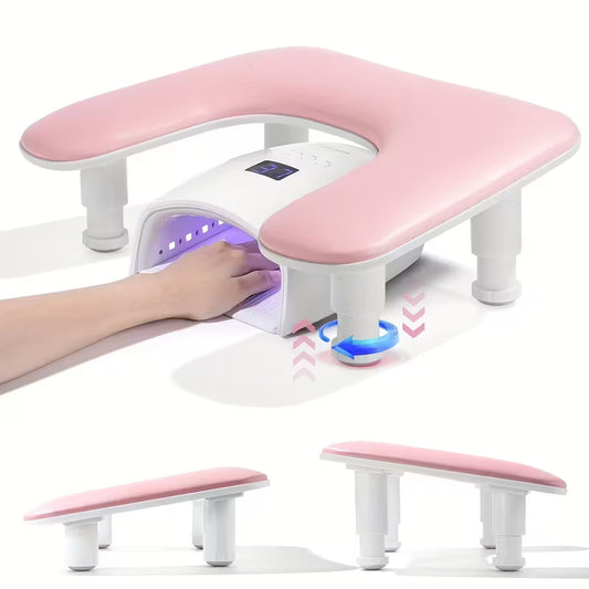 GV901 Adjustable Nail Art Arm Rest Pillow – Professional PU Leather Manicure Hand Rest Cushion with Height & Tilt Design