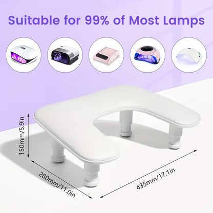GV901 Adjustable Nail Art Arm Rest Pillow – Professional PU Leather Manicure Hand Rest Cushion with Height & Tilt Design