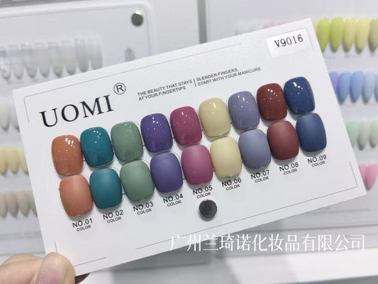 GV547 UOMI 9pcs Gel Polish Set With Shade Card 15ml (V9016)