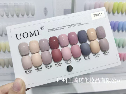 GV552 UOMI 9pcs Gel Polish Set With Shade Card 15ml (V9011)