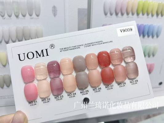 GV555 UOMI 9pcs Gel Polish Set With Shade Card 15ml (V9009)