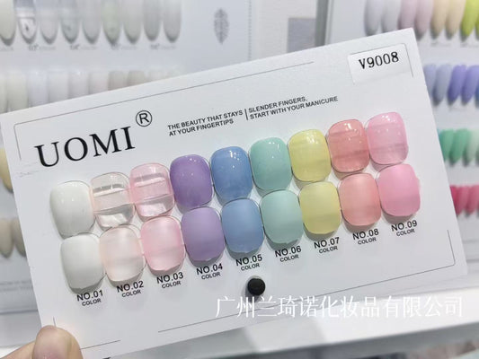 GV556 UOMI 9pcs Gel Polish Set With Shade Card 15ml (V9008)
