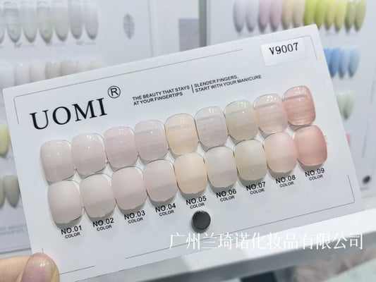 GV557 UOMI 9pcs Gel Polish Set With Shade Card 15ml (V9007)