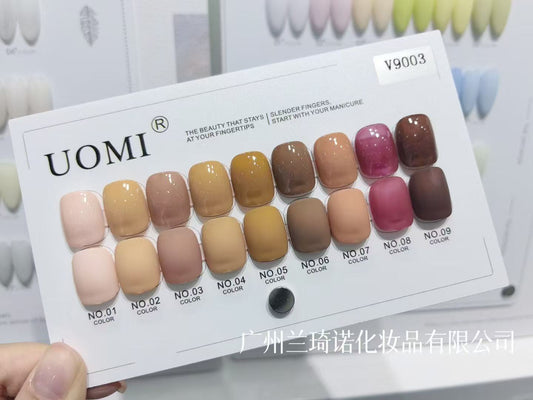 GV561 UOMI 9pcs Gel Polish Set With Shade Card 15ml (V9003)