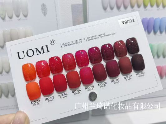 GV562 UOMI 9pcs Gel Polish Set With Shade Card 15ml (V9002)