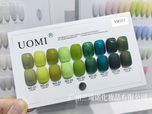 GV563 UOMI 9pcs Gel Polish Set With Shade Card 15ml (V9001)