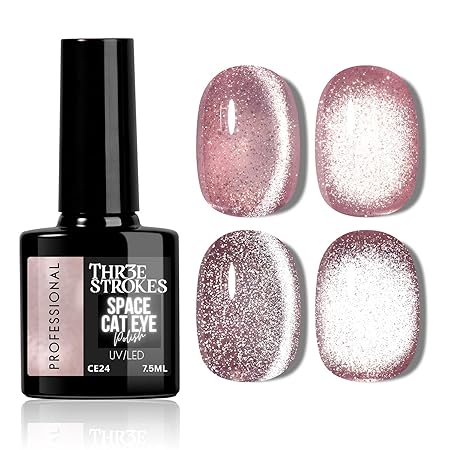 GV817 THR3E STROKES 9D Glitter Cat Eye Gel Magnetic Nail Polish Art Manicure DIY at Home Soak Off UV Gel 7.5ML