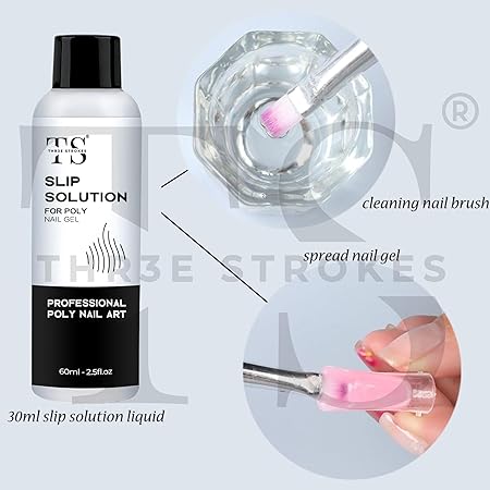 GV188 THR3E STROKES TOXIC FREE Poly Nail Gel Extension Kit for Builder Gel, UV Nail Art Kit, Nail Extension Set, Glue-Free Manicure and Pedicure Set (21 Items in Set) (THE OP KIT)