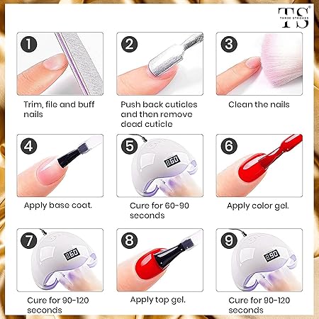 GV189 THR3E STROKES Professional UV Gel Nail Polish, HEMA-FREE Lasts Upto 21 Days, Super Glossy Finish, Non-Chipping, Non-Smudging, Quick Drying Nail Polish,15 ml (15ML)