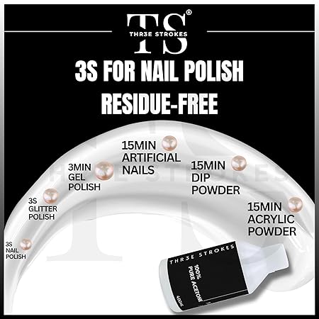 GV194 THR3E STROKES Acetone | Clear | NOT FOR MEDICAL USE | Nail Polish Remover | Nail Colour Remover | A++ Grade,400ML (PLUS EMPTY ACETONE BOTTLE)