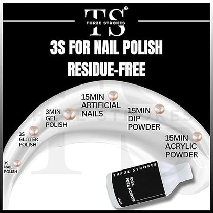 GV194 THR3E STROKES Acetone | Clear | NOT FOR MEDICAL USE | Nail Polish Remover | Nail Colour Remover | A++ Grade,400ML (PLUS EMPTY ACETONE BOTTLE)