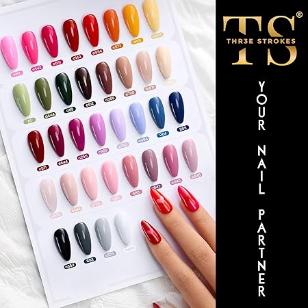 GV195 THR3E STROKES 36 Colors NailArt Polish, Gel Paint Nail Kit, Gel Paint for Nails Art for Nails DIY Nail Art Design (TS 36)