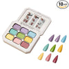 GV201 THR3E STROKES Solid Cream GelPolish Set, 9 Colors Pudding Gel Nail Polish Palette with Nail Brush, Nude Pink Orange Red Solid Gel Polish Nail Art Kit Soak Off Portable Gift for Girls/Friend DIY Home (E)