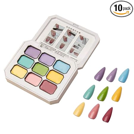 GV201 THR3E STROKES Solid Cream GelPolish Set, 9 Colors Pudding Gel Nail Polish Palette with Nail Brush, Nude Pink Orange Red Solid Gel Polish Nail Art Kit Soak Off Portable Gift for Girls/Friend DIY Home (E)