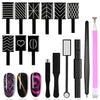 GV202 THR3E STROKES 15Pcs Nail Magnet Set Cat Eye Gel Nail Polish Magnet Wand Magnetic Nail Polish Cat Eye Magnet for Nails Cat Eye Magnets Sticks Nail Design Tools Nail Art Accessories